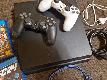 Ps4 Fat + giochi + joystick + cavetti vari