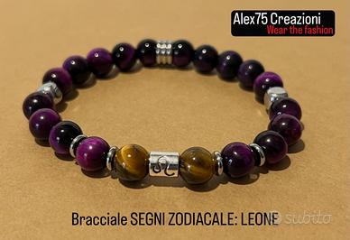 Bracciale artigianele segni zodiacale: LEONE