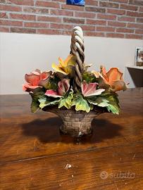 Vaso di fiori in porcellana Capodimonte