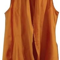 Gilet da donna in seta arancio - Luisa Spagnoli