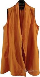 Gilet da donna in seta arancio - Luisa Spagnoli
