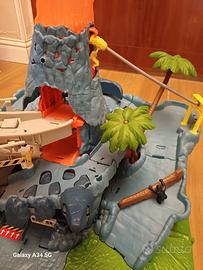 matchbox playset vulcano garage macchine