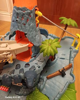matchbox playset vulcano garage macchine