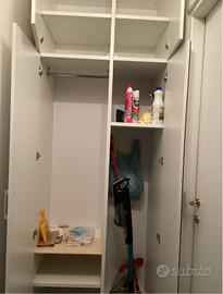 Armadio Guardaroba e Ripostiglio a Colonna – Bianc