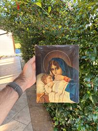 Quadro antico raffigurante Madonna col Bambino