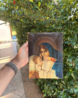 Quadro antico raffigurante Madonna col Bambino