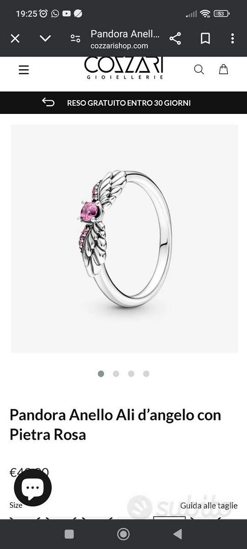 Pandora anello ali outlet