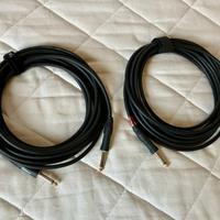 Coppia Cavi Jack Cordial, 6 metri, jack/jack