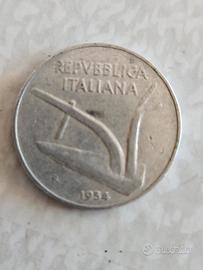 MONETA 10 Lire del 1954 RARA