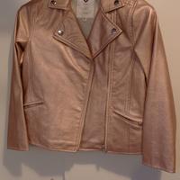 giubbettino Zeta similpelle rosa/dorato bambina 