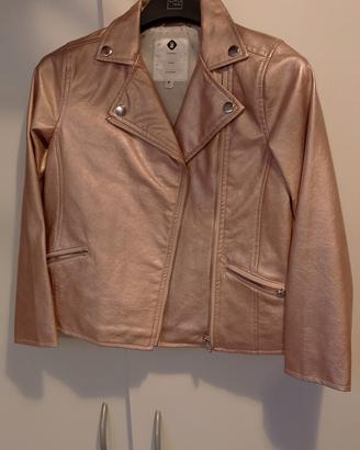 giubbettino Zeta similpelle rosa/dorato bambina 