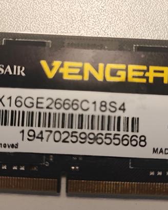 RAM DDR4 da 16 GB 2666 MHz per notebook