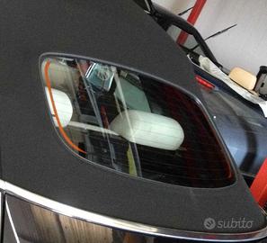 Sigillatura lunotto vetro su stoffa capote