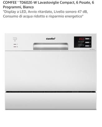Mini Lavastoviglie COMFEE SIGILLATA