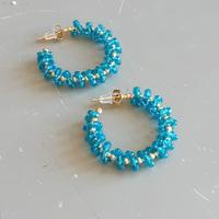 Orecchini Acciaio Dorato Bigiotteria Con Anello