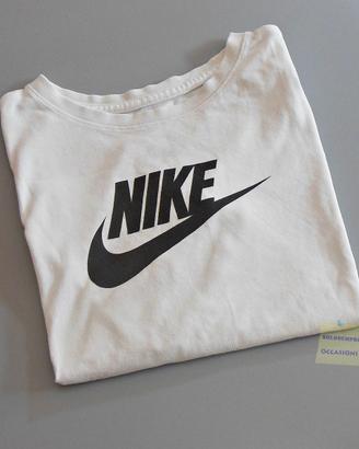 Maglietta Nike Bianca Maniche Corte Ragazza Donna