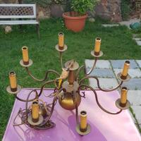 Coppia di lampadari Vintage in Ottone