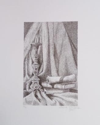 Litografia stampata con torchio a mano