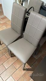 Sedie da salotto 4 pezzi beige