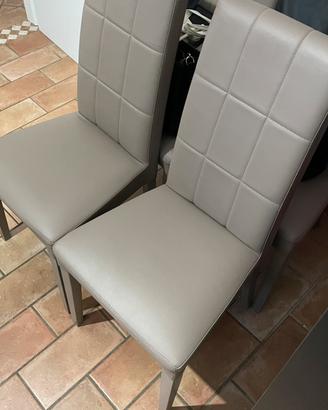 Sedie da salotto 4 pezzi beige