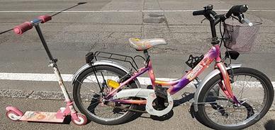 Bicicletta bimba + monopattino