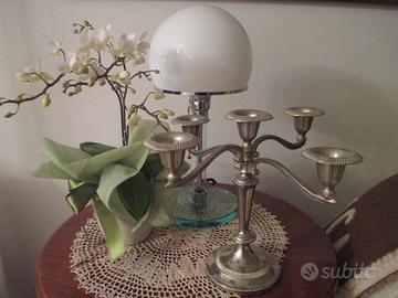 Candelabro candeliere argentato