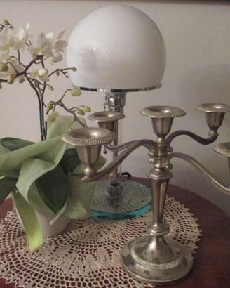 Candelabro candeliere argentato
