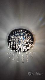 Lampadario con sfere a cascata di vetro