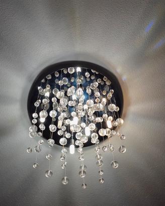 Lampadario con sfere a cascata di vetro