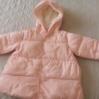 Piumino rosa con stelle argento