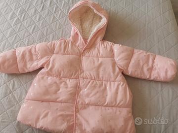 Piumino rosa con stelle argento