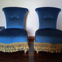 Coppia di poltroncine veneziane antiche da camera