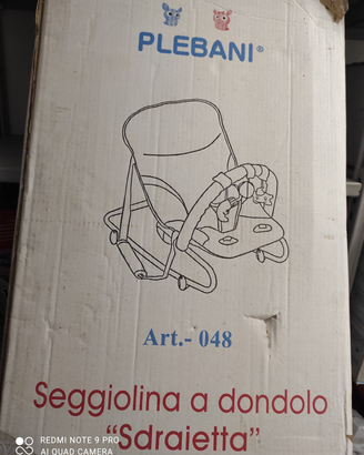 Seggiolina a dondolo sdraietta Plebani
