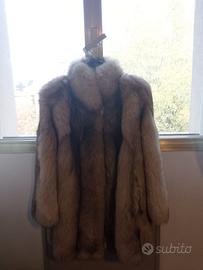 Pelliccia vintage in vera volpe argentata Saba