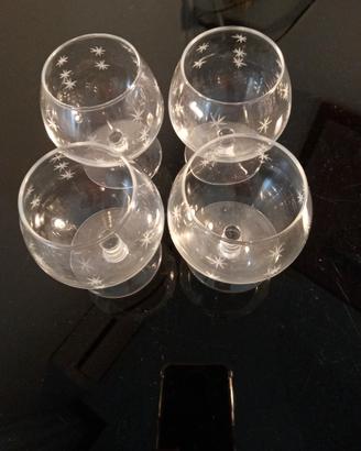 4 bicchieri da cognac