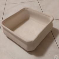 Vaso in ceramica panna opaco