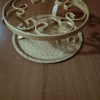 porta vaso antico in ferro battuto 