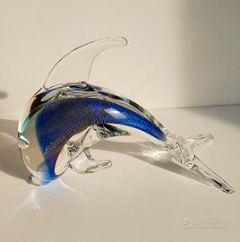 Delfino vintage vetro Murano anni '80