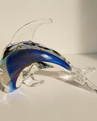 Delfino vintage vetro Murano anni '80