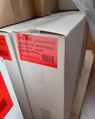 10 scatole ROTOLI COPRITUTTO 4x20 MT 100 micron