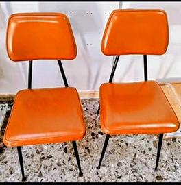 Coppia sedie modernariato in Sky biscotto