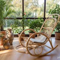 Poltrona a dondolo in giunco