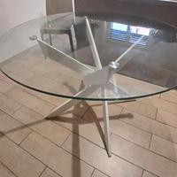 tavolo rotondo in vetro 