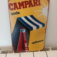 Cartello Vintage in Latta Campari retrò