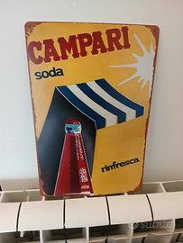 Cartello Vintage in Latta Campari retrò