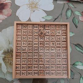 Tavola Pitagorica in legno