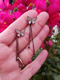 Orecchini origin. vintage ’80 farfalla front back 