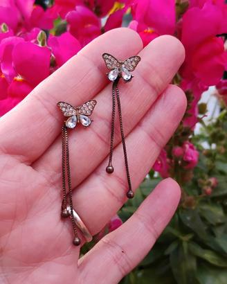 Orecchini origin. vintage ’80 farfalla front back 