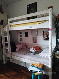 letto  Flexa con cassettoni e materasso