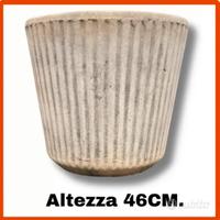 Vaso rotondo in cemento da giardino per esterno